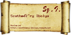 Szathmáry Ibolya névjegykártya