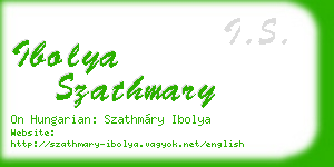 ibolya szathmary business card
